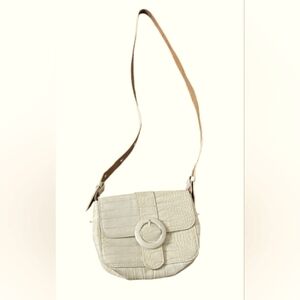 MW Most Wanted crossbody bag beige embossed leather, adjustable strap